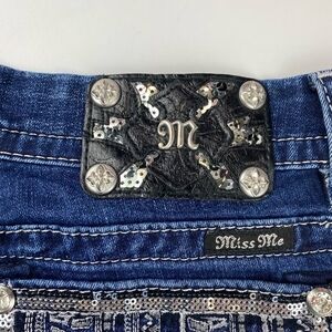 Miss Me Dark Blue Embellished Jeans